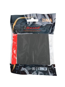 Выключатель 1-кл. с индик. СП ZIMA IP20 10А безвинт. зажим черн. бархат LEZARD 704-4288-111QC