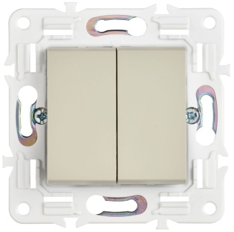 Выключатель 2-кл. SKANDY 10А SK-V04B беж. IEK SK-V20-0-10-K10