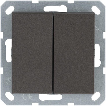 Кнопка 2-кл. 10А IP20 с переключающим контактом механизм мокко Jasmart G3020Z