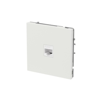 Розетка компьютерная 1-м KANT RJ45 кат.6A без шторки бел. песок DKC 7010673