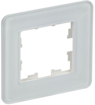 Рамка 1-м BRITE РУ-1-2-Бр стекло бел. RE IEK BR-M12-G-41-K01