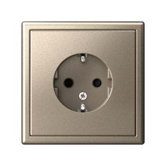 Розетка ArtGallery 16А с заземл. защ. шторки механизм шампань SE GAL000545
