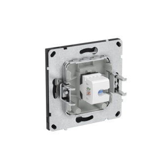 Розетка компьютерная 1-м KANT RJ45 кат.6A без шторки черн. уголь DKC 7012673