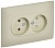 Розетка 2-м SKANDY 10А без заземл. без защ. шторок в сборе SK-R10B беж. IEK SK-R20-10-K10-F