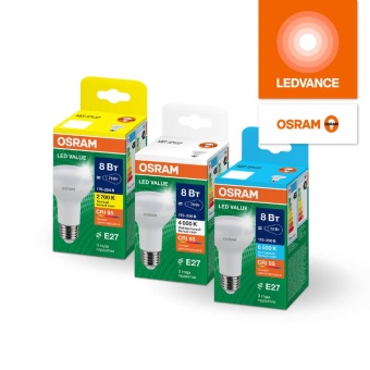Лампа светодиодная LED G4 Value LVR6375 8W/965 CRI95 8Вт 6500К 800лм грибовидная матов. E27 170-250В OSRAM 4610590511754