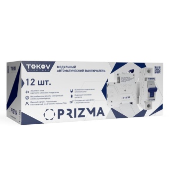 Выключатель автоматический модульный 1п C 16А 4.5кА PRIZMA TOKOV ELECTRIC TKE-PZ45-MCBI-1-16-C