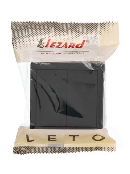 Выключатель 2-кл. ОП LETO черн. бархат LEZARD 752-4200-101
