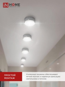 Светильник точечный GX53S-standard GX53 230В накладной метал. хром. IN HOME 4690612012209