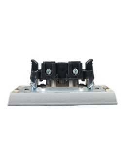 Розетка СП BRITE РСР10-1-0-БрА 10А в сборе без заземл. без защ. шторок алюм. IEK BR-R10-10-K47-F