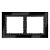Рамка 2-м S70 стеклян. черн. Voltum VLS110208