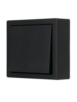 Выключатель 1-кл. ОП LETO черн. бархат LEZARD 752-4200-100