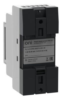 Модуль входов выходов ПЛК 410 1 UO (0-20мА/0-10В) 24В DC ONI PLC-410-EMA-00001U-0DC-00