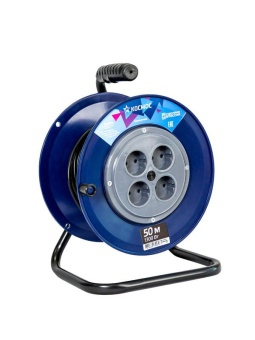 Удлинитель на катушке 4х50м 6А 1.3кВт ПВС 2х0.75 КОСМОС YKKsm50m-4g(6A)