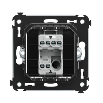 Переключатель 1-кл. 2мод. СП Avanti "Черный квадрат" 16А IP20 черн. DKC 4402113