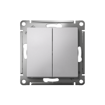 Выключатель 2-кл. AtlasDesign (сх. 5) 10AX быстрозажим. клем. механизм алюм. SE ATN000351S