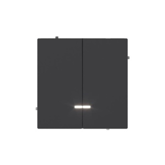 Переключатель 2-кл. KANT с подсветкой черн. уголь DKC 7012144