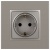 Розетка Elegance 14-2102-16 16А 250В 2P+E Schuko защ. шторки титан Эра Б0065806