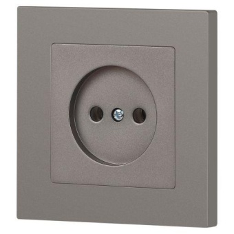 Розетка 1-м СП Accent 6-201-09 16А IP20 250В 2P титан Intro Б0063673