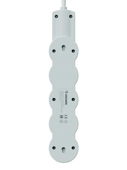 Удлинитель 3х1.5м с заземл. 10А IP20 USB 2500Вт 220В ПВС 3х1 с выкл. бел. КОСМОС YKsm1.5m4g-Z-VU10А-W