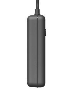 Удлинитель с сетевым фильтром 3х5м 10А 4USB + 2USBC 2500Вт ПВС 3х1 прямоуг. черн. КОСМОС FKsmPR-5m-3g(B)USB