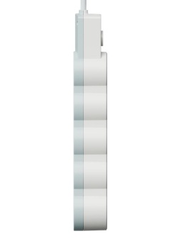 Удлинитель 3х1.5м с заземл. 10А IP20 USB 2500Вт 220В ПВС 3х1 с выкл. бел. КОСМОС YKsm1.5m4g-Z-VU10А-W