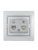 Розетка компьютерная + телефонная 2-м СП Mira RJ45 + RJ11 сер. метал. LEZARD 701-1010-143