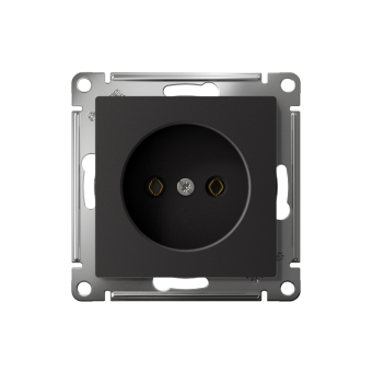 Розетка AtlasDesign 16А без заземл. без шторок быстрозажим. клем. механизм карбон SE ATN001041S
