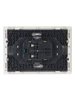 Розетка 2-м СП FORTE&PIANO FP224 16А с заземл. без защ. шторок безвинт. крепл. бел. IEK FP-R21-16-1-K01