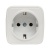 Розетка 1-м ОП Минск 16А IP20 с заземл. бел. Basic EKF EGR16-028-10