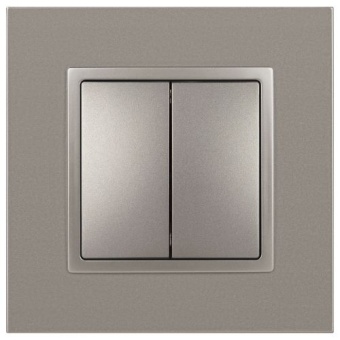 Выключатель 2-кл. Elegance 14-1104-16 250В 10АХ титан Эра Б0065803