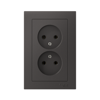 Розетка AtlasDesign 16А без заземл. без шторок механизм базальт SE ATN001441
