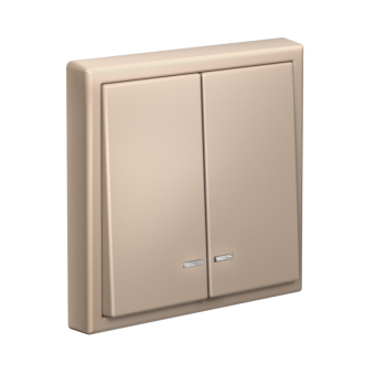 Выключатель 2-кл. ArtGallery (сх. 5а) 10AX с подсветкой механизм песочн. SE GAL001253