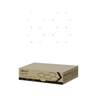 Светильник светодиодный ДБО-HEXAGON 5С-24065 240Вт 6500К 230В 1628х2380мм 5 сот 0.5м шнур с вилкой NEOX 4690612066622