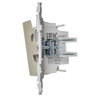 Выключатель 2-кл. SKANDY 10А SK-V09B с индикацией беж. IEK SK-V20-1-10-K10