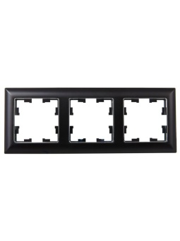 Рамка 3-м BRITE РУ-3-Бр хром/черн. IEK BR-M32-12-2-K23