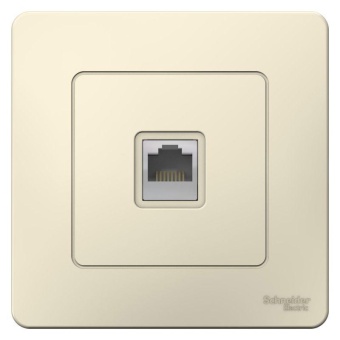 Розетка компьютерная 1-м СП Blanca RJ45 кат.5E молочн. SE BLNIS045002