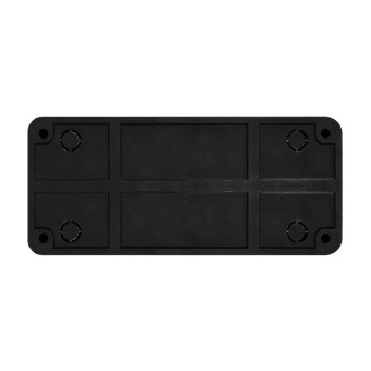 Розетка 3-м ОП Олимп 16А IP20 без заземл. черн. Universal 2217