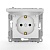 Розетка 1-м СП Pixel 16А IP20 с заземл. защ. шторки с крышкой механизм бел. TOKOV ELECTRIC TKE-PX-R1ZSW1-C01