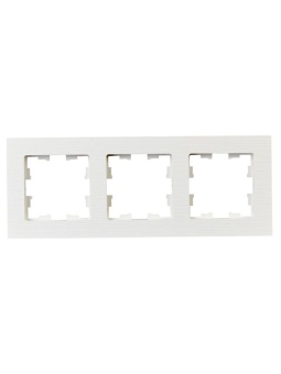 Рамка 3-м BRITE РУ-3-Бр бел. рифленый IEK BR-M32-51-K01
