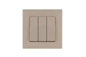 Выключатель 3-клав. 1 вход 3 выхода Karea RIZZ крем Makel 88010091