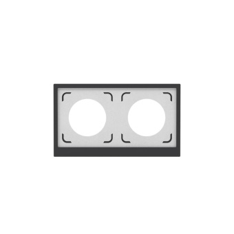 Рамка 2-м KANT IP44 черн. уголь DKC7012944