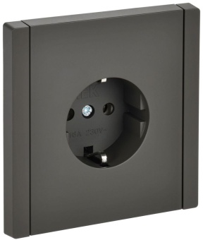 Розетка СП FORTE&PIANO FP316 16А с заземл. без защ. шторок винт. крепл. сер. IEK FP-R11-16-K03