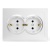 Розетка 2-м СП Pixel 16А IP20 с заземл. защ. шторки в сборе бел. TOKOV ELECTRIC TKE-PX-R2FZSF-C01
