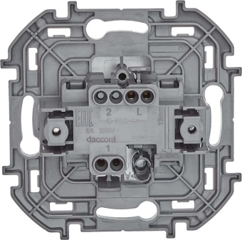 Выключатель кнопочный Inspiria 6А 250В без фиксации НО/НЗ механизм алюм. IEK 673692