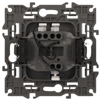 Выключатель Elegance 14-1102-16 250В 10АХ с подсветкой титан Эра Б0065785