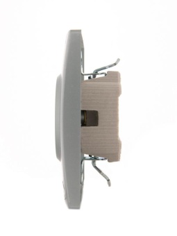 Розетка 2-м СП Karina 16А IP20 без заземл. керамика матов. серебр. LEZARD 707-4300-128