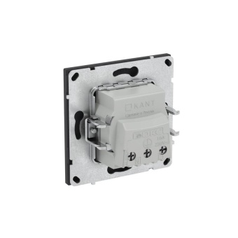 Розетка силовая KANT 2P+E без шторки черн. уголь DKC 7012033