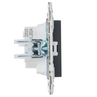 Розетка SKANDY 10А без заземл. без защ. шторок SK-R02G графит IEK SK-R10-10-K53