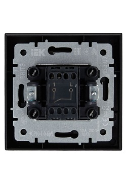 Выключатель 1-кл. СП BRITE ВСР10-1-0-БрЧ 10А в сборе черн. IEK BR-V10-0-10-K02-F