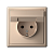 Розетка ArtGallery 16А IP20 с заземл. защ. шторки с крышкой механизм песочн. SE GAL001246